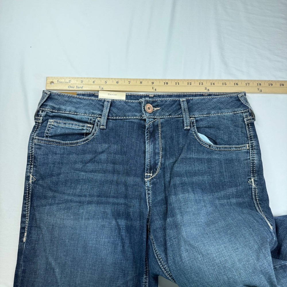Ariat Goldie Wide Leg Trouser Jeans NEW Womens 32 Mid Rise 32R Cowgirl Western - Picture 7 of 15
